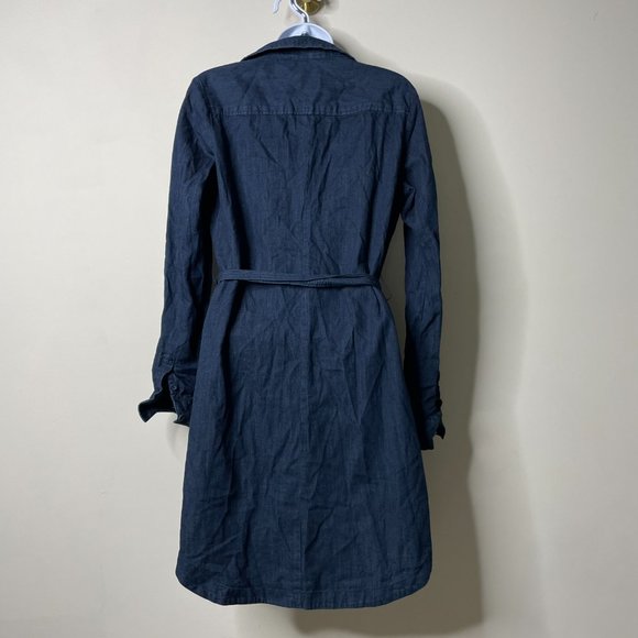 A New Day Dark Blue Chambray Denim Dress Small - Picture 4 of 5
